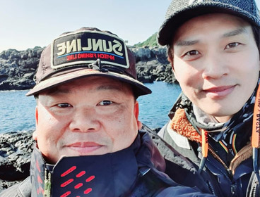 방송인 구본승씨와 함께한 제주도  지귀도 갯바위 낚시